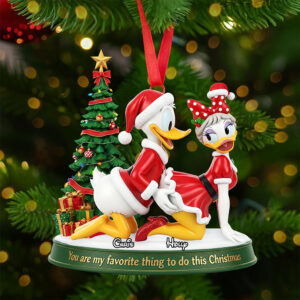 Alternative view of Naughty Claus Couple Christmas Ornament Personalized Gifts For Couple 04OHTA160925