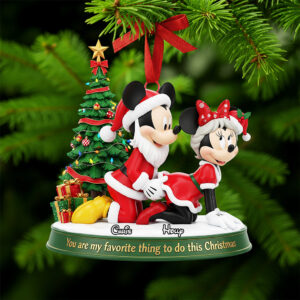 Naughty Claus Couple Christmas Ornament Personalized Gifts For Couple 04OHTA160925