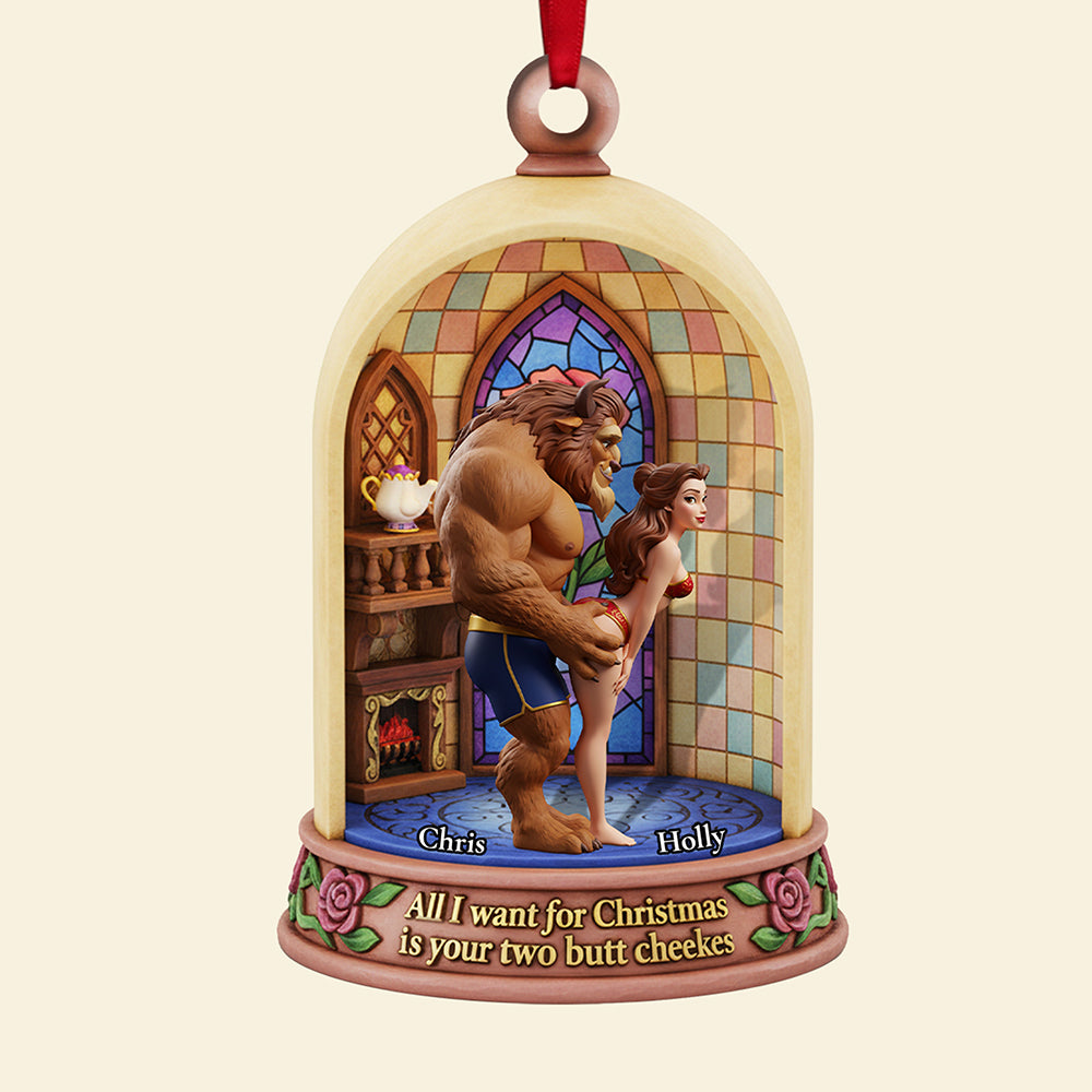 Naughty Couple Acrylic Christmas Ornament, Personalized Gifts For Couple 06ohta031125 - Image 4