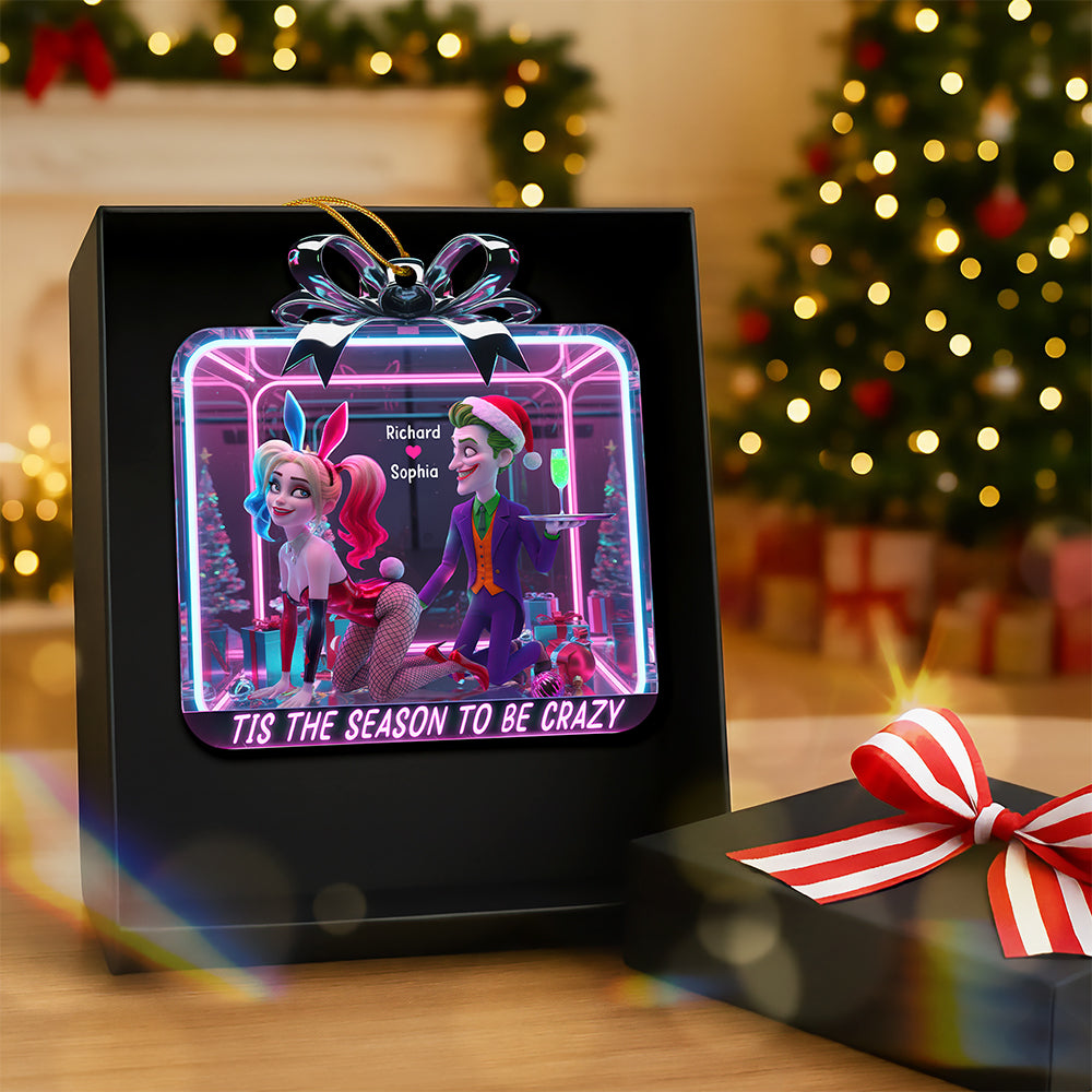 Alternative view of Naughty Couple Christmas Ornament - Personalized Gifts For Couple 02paqn091025