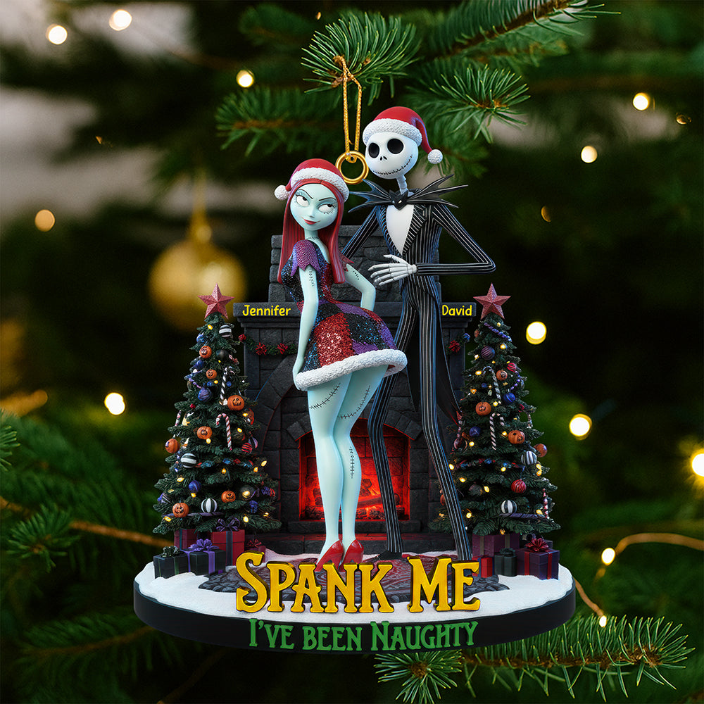 Naughty Couple Christmas Ornament - Personalized Gifts For Couple 02pgqn180925