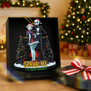 Alternative view of Naughty Couple Christmas Ornament - Personalized Gifts For Couple 02pgqn180925