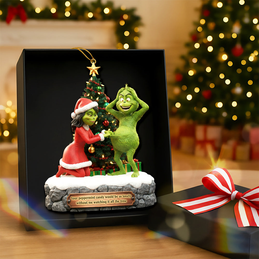 Alternative view of Naughty Couple Christmas Ornament - Personalized Gifts For Couple 03kiqn130925
