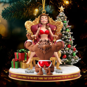 Alternative view of Naughty Couple Christmas Ornament, Personalized Gifts For Couple 01OHQN220925