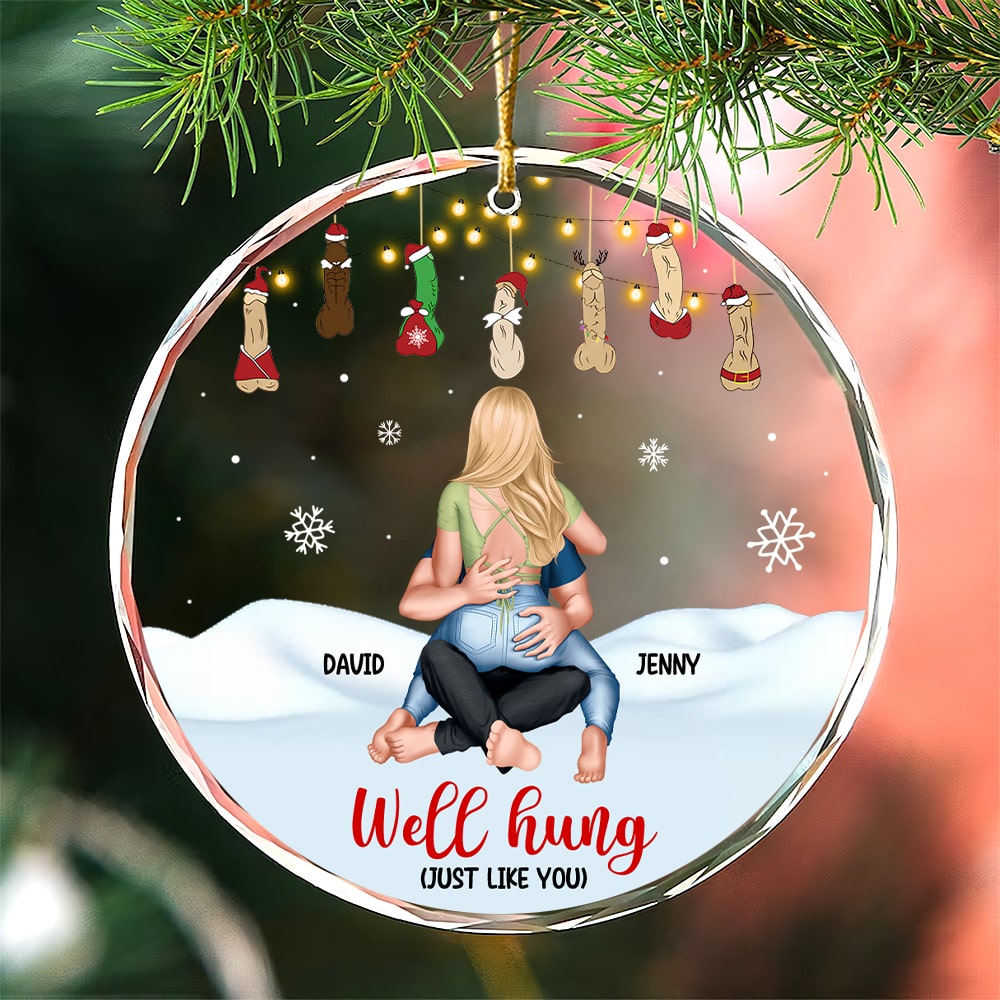Alternative view of Naughty Couple Ornament - D*ck Light - Personalized Gifts For Couple
