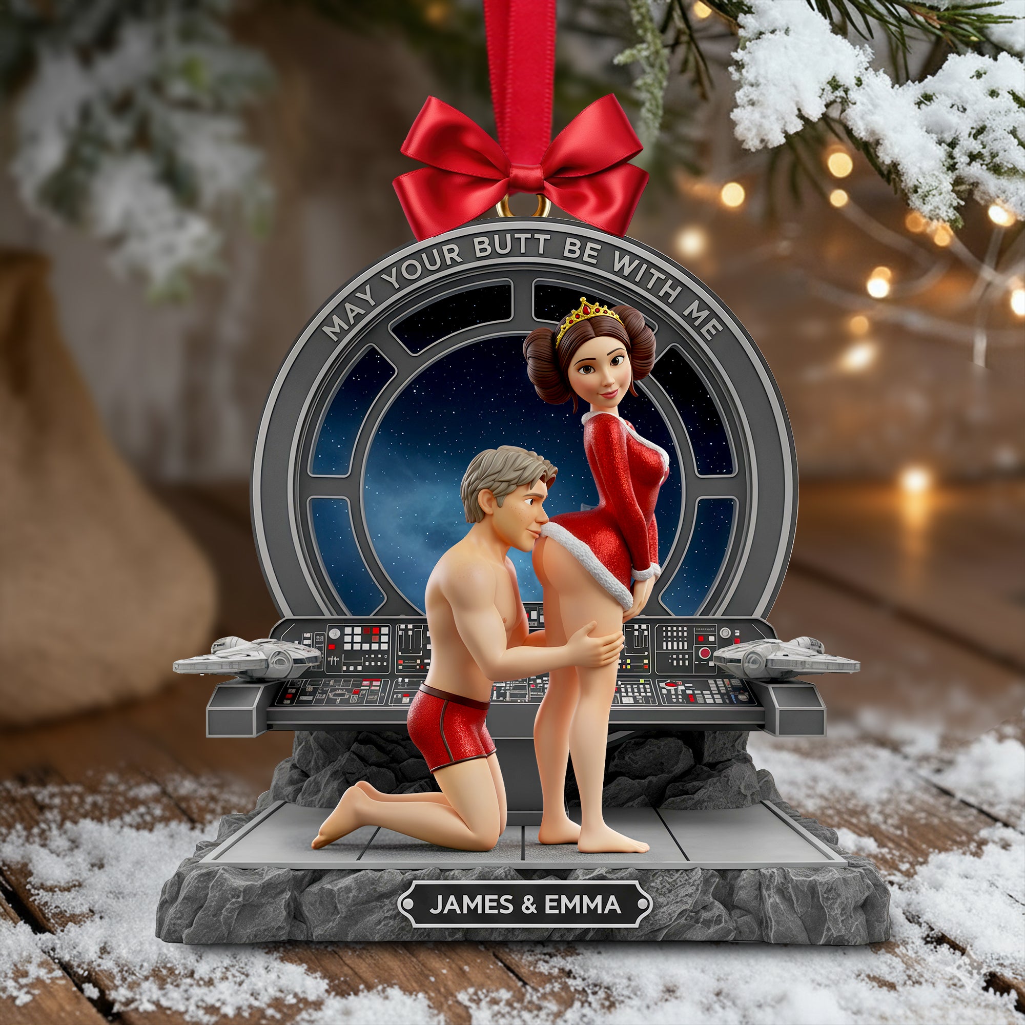 Naughty Couple Ornament - Personalized Gifts For Couple 05ohlu041125 - Image 3