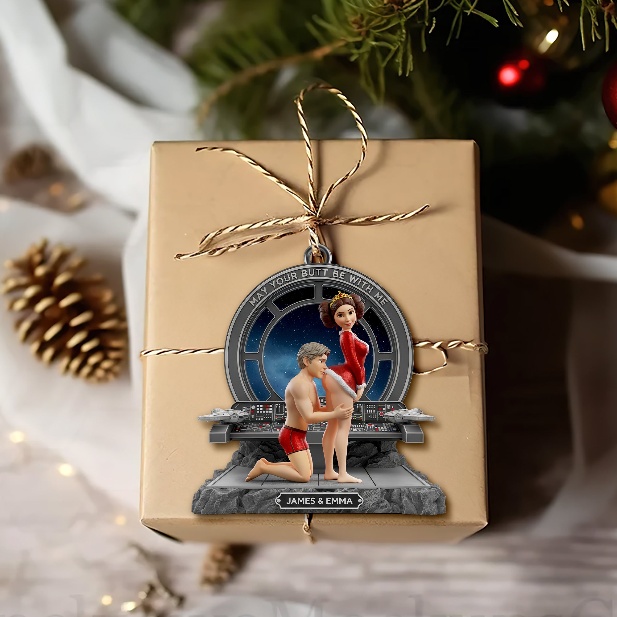 Naughty Couple Ornament - Personalized Gifts For Couple 05ohlu041125 - Image 4