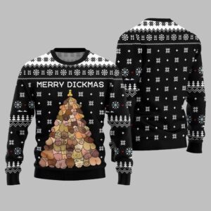 Alternative view of Naughty Funny Merry Dickmas Ugly Sweater Christmas 2025 - Grishko.com