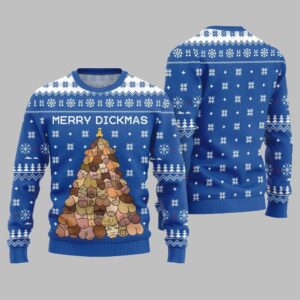 Naughty Funny Merry Dickmas Ugly Sweater Christmas 2025 - Grishko.com