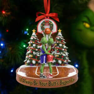Alternative view of Naughty Green Basketball Couple Ornament - Personalized Gifts For Couple 01nati160925