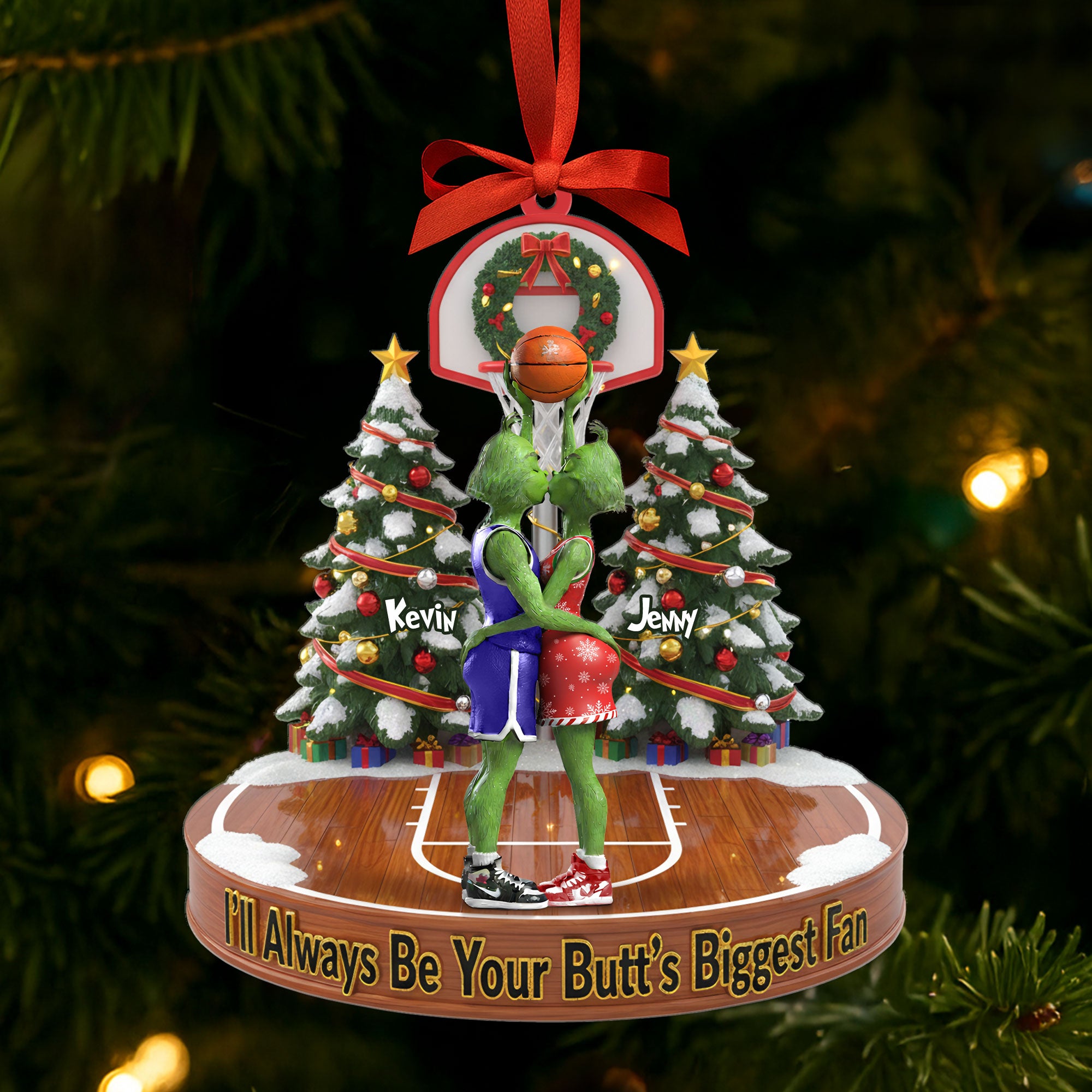 Naughty Green Basketball Couple Ornament - Personalized Gifts For Couple 01nati160925