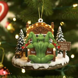 Alternative view of Naughty Green Couple Ornament - Personalized Gifts For Couple 03tgti120925