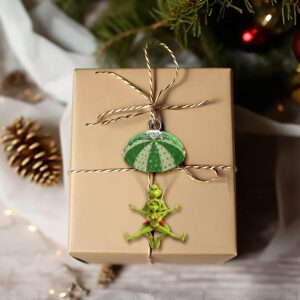 Alternative view of Naughty Green Parachute Couple Ornament - Personalized Gift For Couples 05OHLU031125