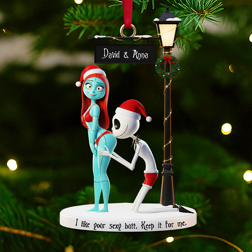 Alternative view of Naughty Lover Acrylic Ornament - Personalized Gift For Couples 05OHDT061125