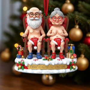Naughty Old Couple Christmas Ornament - Personalized Gifts For Couple 03ohqn300825