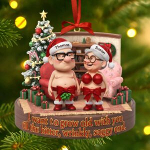 Alternative view of Naughty Old Couple Ornament - Personalized Gifts For Couple 04nati230925
