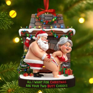 Naughty Old Gnome Couple Ornament - Personalized Gifts For Couple 03ohti230925