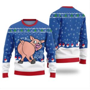 Alternative view of Naughty Pig Ugly Christmas Sweater - Grishko.com
