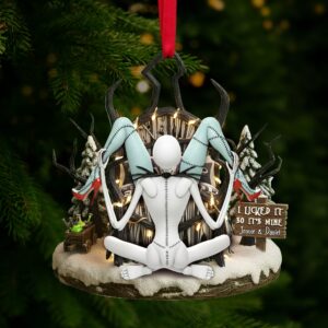 Naughty Skull Couple Ornament - Personalized Christmas Gift For Couples 02TGLU230925