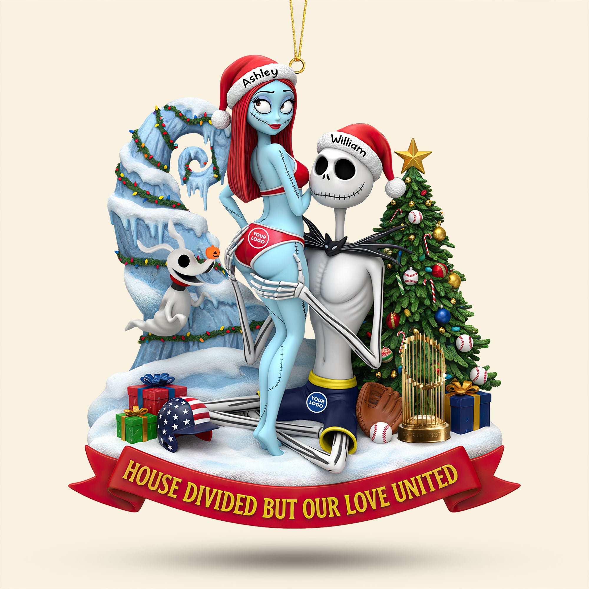 Naughty Spooky Couple Ornament - Personalized Gifts For Couple 01huti300925 - Image 3