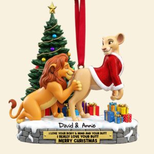 Alternative view of Naughty Wildland Couple Ornament - Personalized Gifts For Couple 06ohlu150925