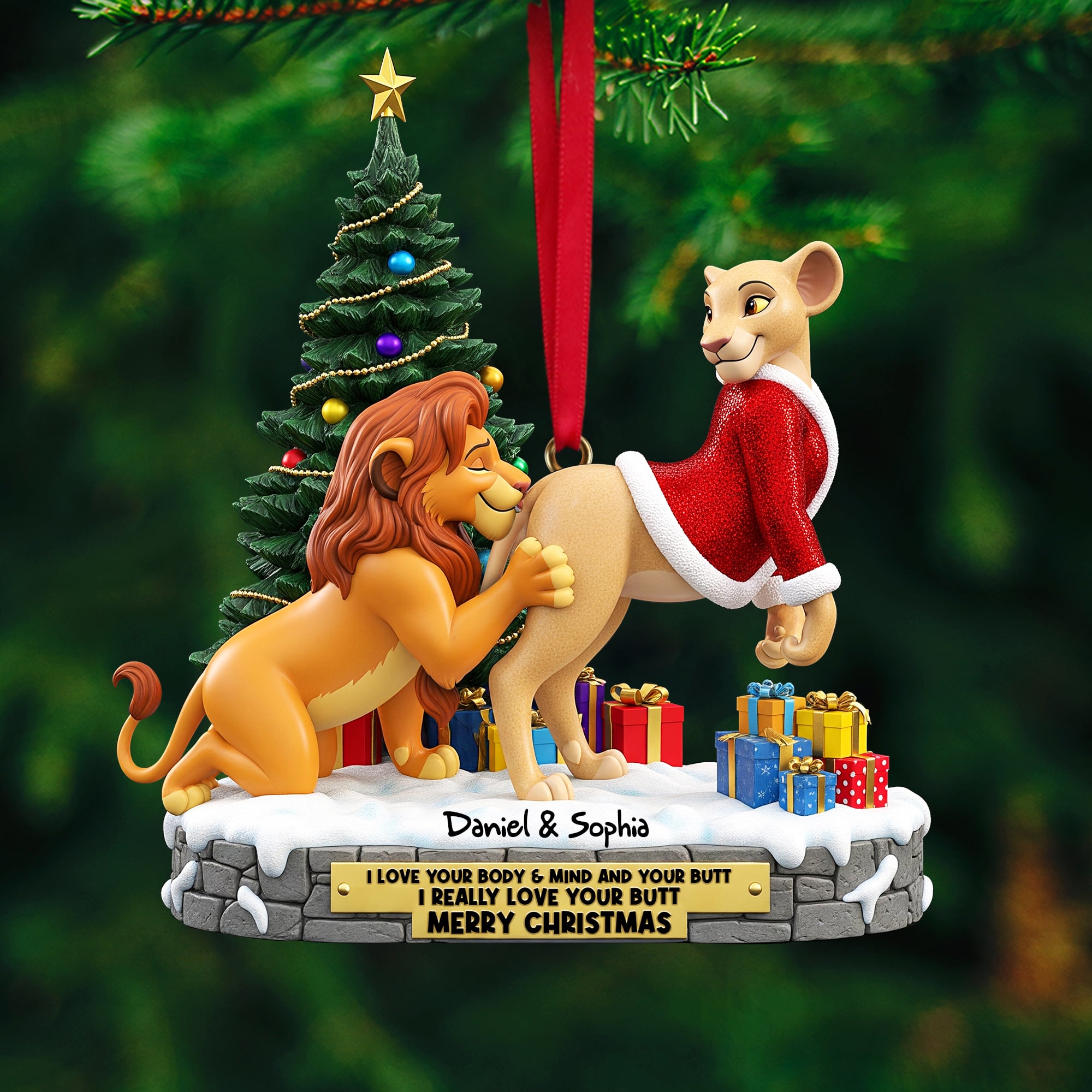 Naughty Wildland Couple Ornament - Personalized Gifts For Couple 06ohlu150925