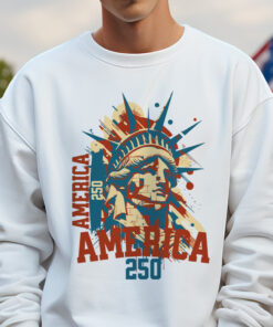 Alternative view of New! America 250 USA Freedom Liberty America 250 Anniversary Bright Shirt