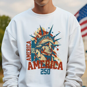 Alternative view of New! America 250 USA Freedom Liberty America 250 Anniversary Bright Shirt HO82 894556