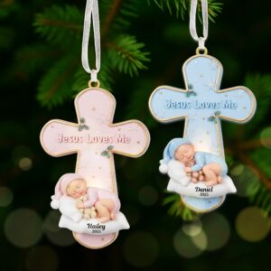 Alternative view of New Baby Ornament, Personalized Gifts For Christian Parents Christmas Ornament 03kimg181025