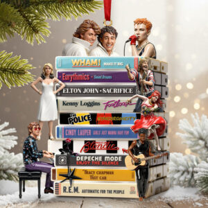 Alternative view of New Wave Geek Acrylic Ornament, Personalized Gift For Gen X and Gen Y 03QHTI031125