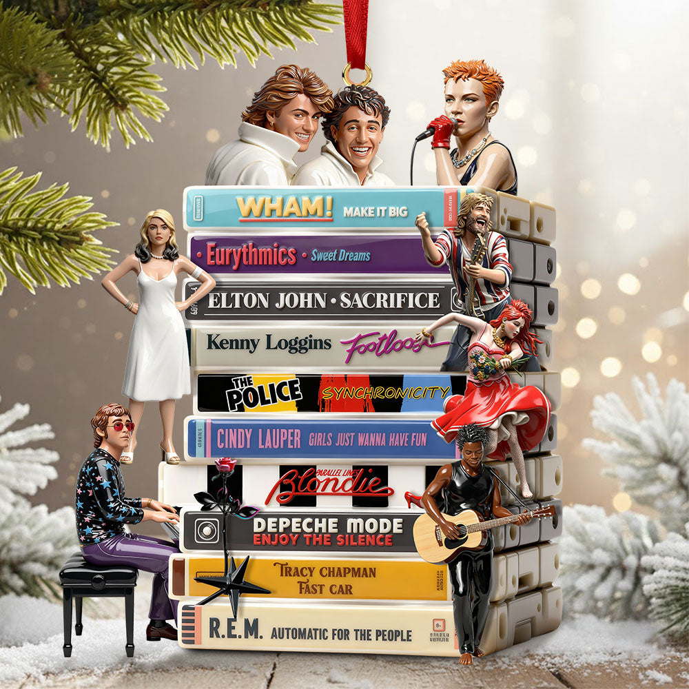 Alternative view of New Wave Geek Acrylic Ornament, Personalized Gift For Gen X and Gen Y 03QHTI031125