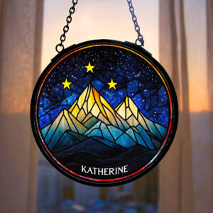 Night Court Round Window Hanging Stained Glass 04HUHU160924 Fantasy Bookish Home Decor