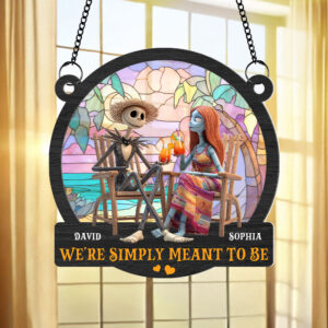 Alternative view of Nightmare Couple Suncatcher Ornament - Personalized Gifts For Couples 06TGTN280525