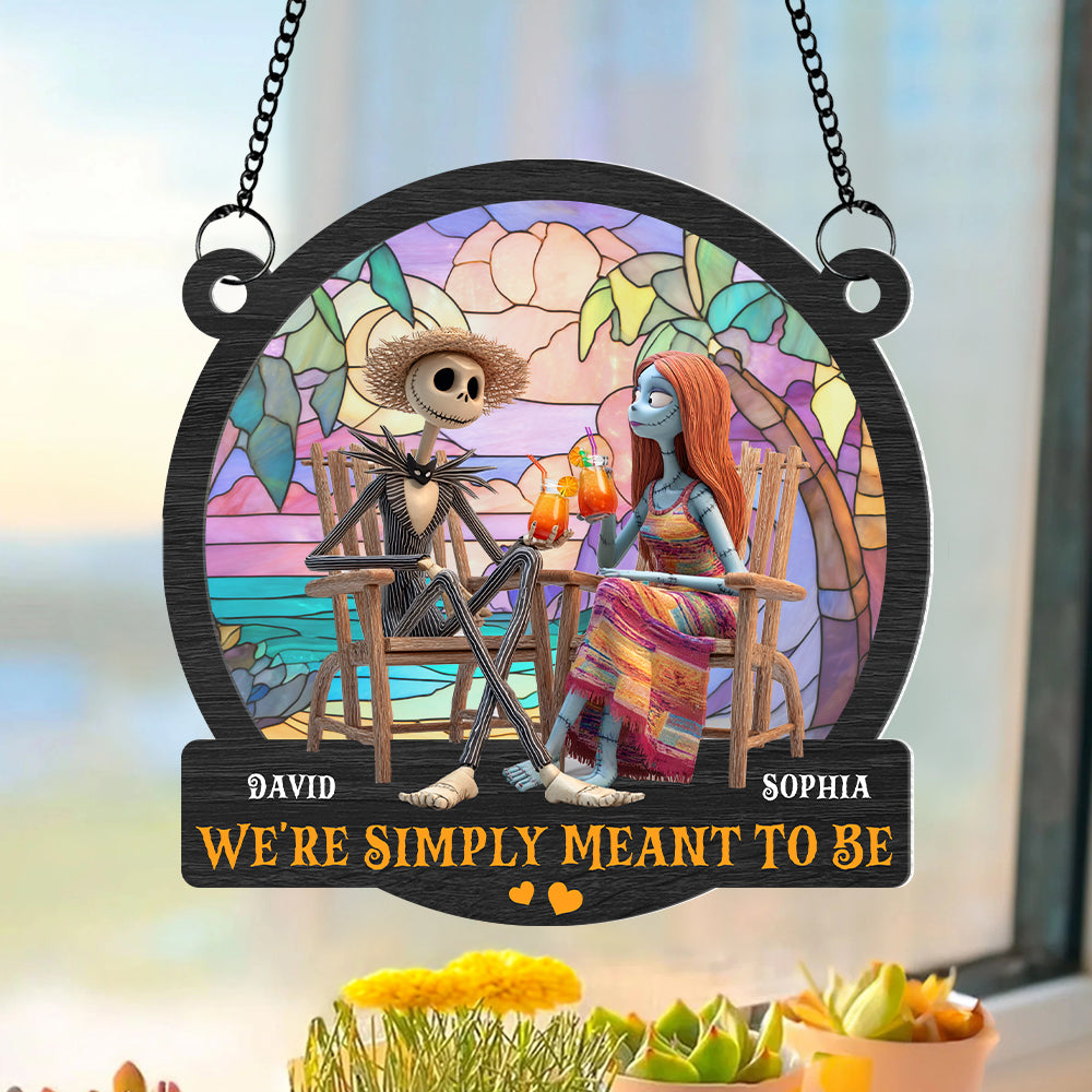 Nightmare Couple Suncatcher Ornament - Personalized Gifts For Couples 06TGTN280525 - Image 3