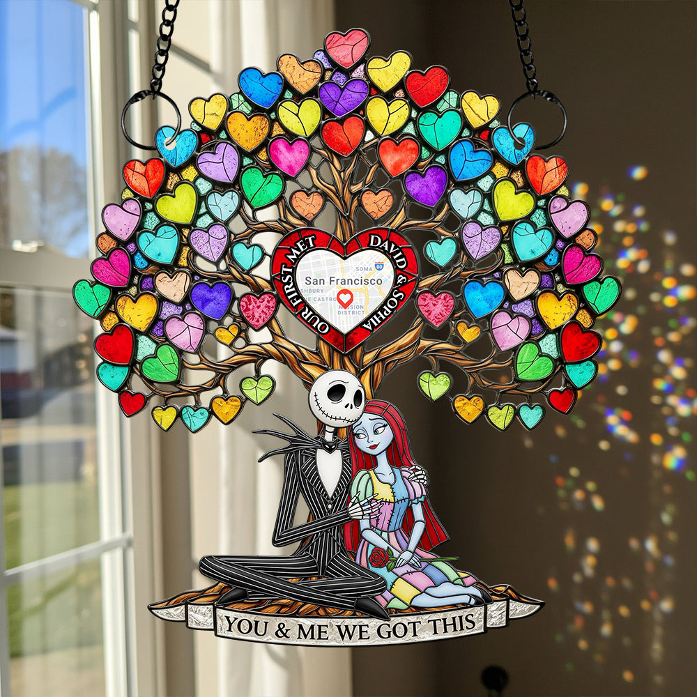 Alternative view of Nightmare Love Suncatcher Ornament Personalized Gifts For Couple 02OHDT120725