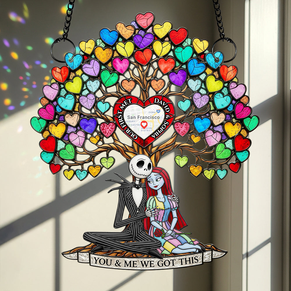 Nightmare Love Suncatcher Ornament Personalized Gifts For Couple 02OHDT120725