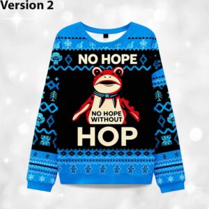 Alternative view of No Hop Without Hop Frog Ugly Christmas Sweater