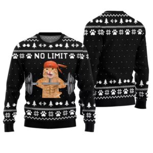 Alternative view of No Limit Buff Cat Ugly Christmas Sweater - Grishko.com