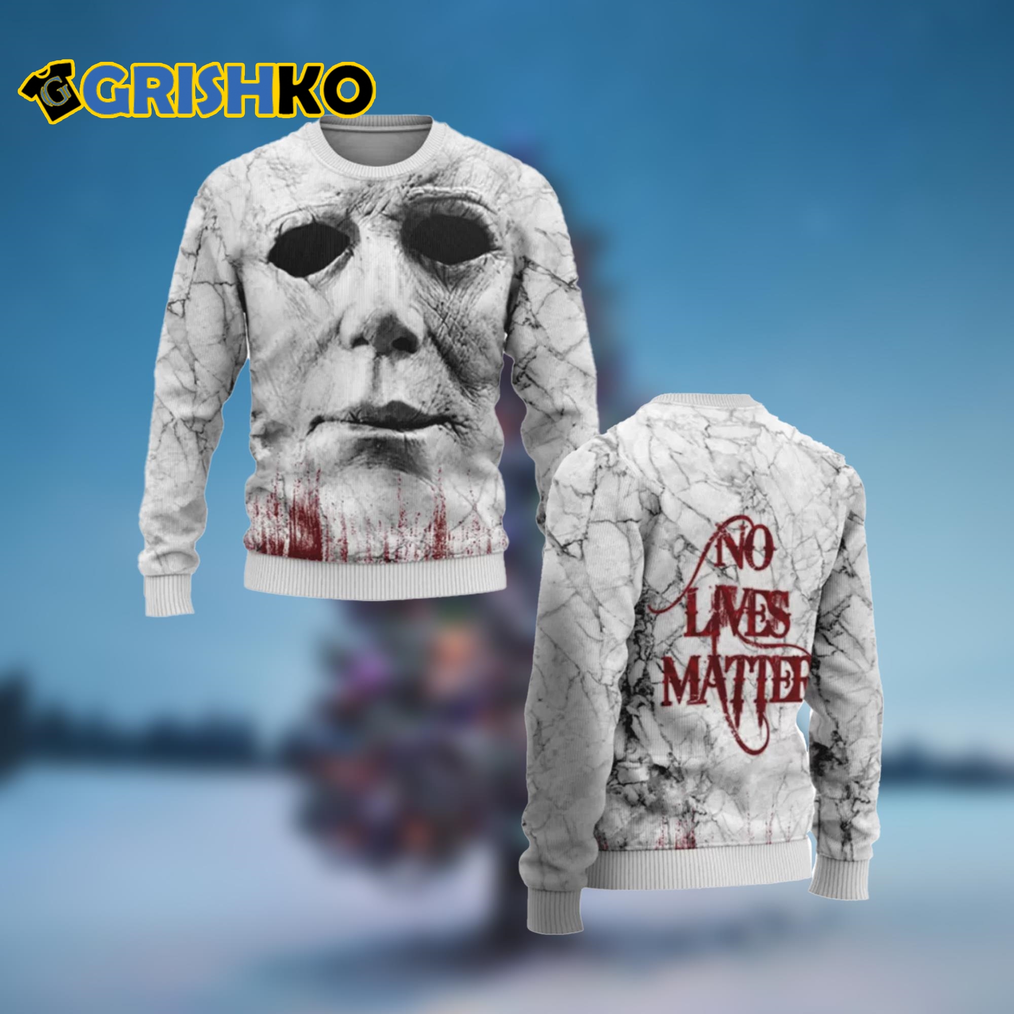 No Lives Matter Michael Myers Christmas Sweater - Grishko.com