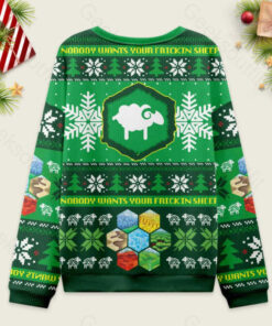 Alternative view of Nobody Wants Your Frickin Sheep Ugly Christmas Sweater Sweatshirt