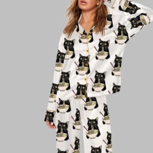 Noodle Cat Long Sleeve Pajama Set
