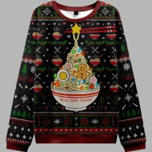 Noodles and Cheer Holiday Ugly Christmas Sweater - gullprint.com