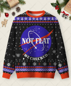 Not Flat Ugly Christmas Fuzzy Fleece Sweatshirt
