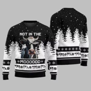 Alternative view of Not In The Mood Cow Ugly Sweater Christmas 2025 - Grishko.com