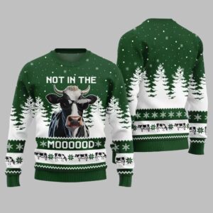 Not In The Mood Cow Ugly Sweater Christmas 2025 - Grishko.com
