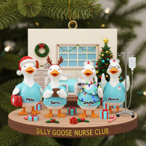 Alternative view of Nurse Goose Coworkers Ornament - Personalized Gifts For Coworkers Christmas Ornament 05NADT071125
