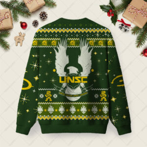 Alternative view of ODST Halo Ugly Christmas Fuzzy Fleece Sweatshirt