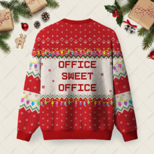 Alternative view of Office Sweet Office Ugly Christmas Fuzzy Fleece Sweatshirt