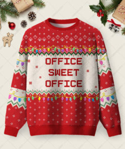Office Sweet Office Ugly Christmas Fuzzy Fleece Sweatshirt
