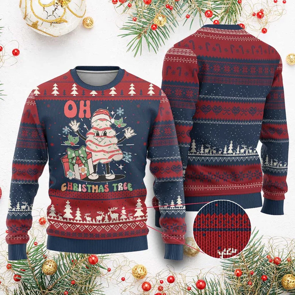 Oh Christmas Tree Groovy Ugly Christmas Sweater - Grishko.com